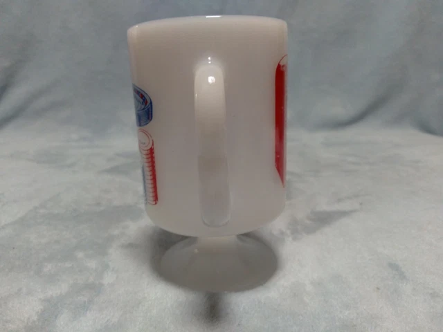 "To Hell with Work, Lets Go to Reno" Milk Glass Pedestal Coffee Mug Cup 5