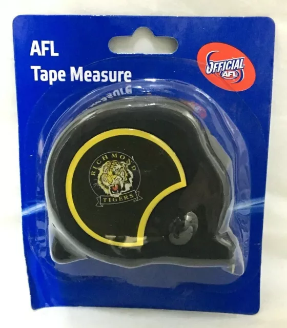 RICHMOND TIGERS OFFICIAL AFL FOOTY 8m TAPE MEASURE BUILDERS MEASURING