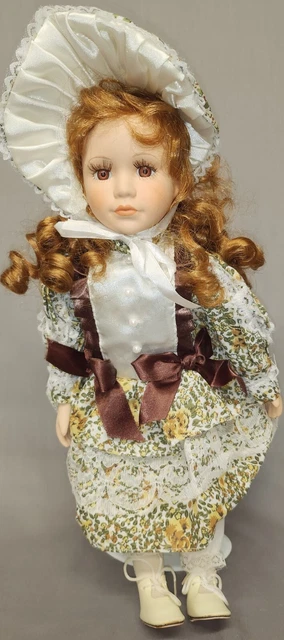 FEINE BISKUITPORZELLANPUPPEN IM viktorianischen Blumenkleid EUR 38,45 ...