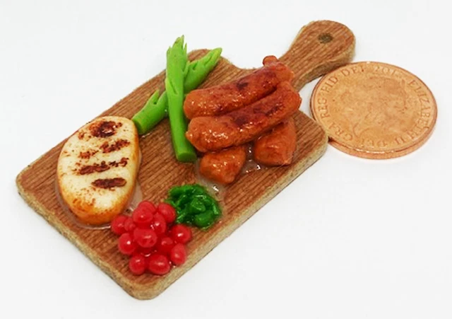 Miniature Maison De Poupée - Moules Cuits Sur Plat Céramique N&B - Échelle 1:12 - Tumdee