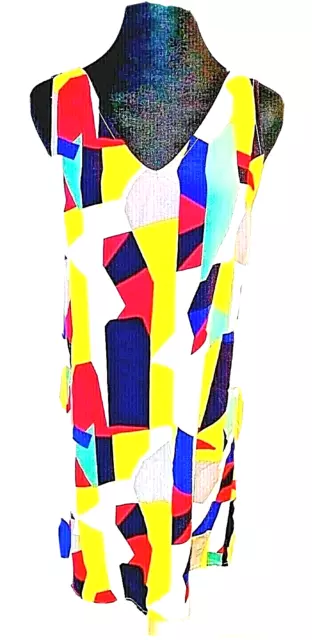 Capture Shift Dress Womens Size 8 Multicoloured Sleeveless V-Neck *VGC*