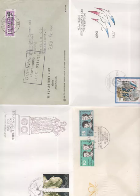  briefmarken -ddr-  fdc -briefe gestempelt -komplett  -abart achten -