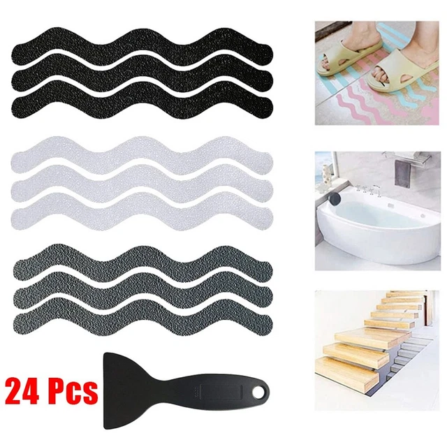Autocollants antidérapants de sol motif gravier antidérapant forme S