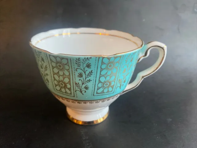 Royal Stafford Bone China Orphaned Teacup Turquoise