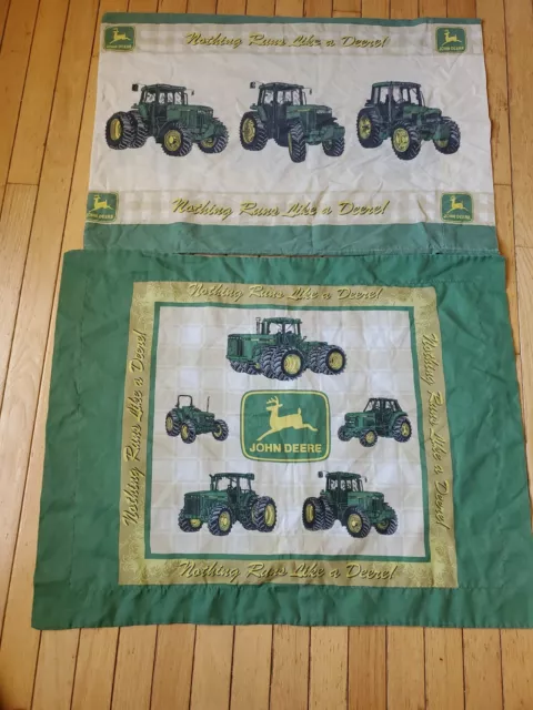 Vintage John Deere Standard Pillow Case Nothing Runs Like a Deere Tractor Farm