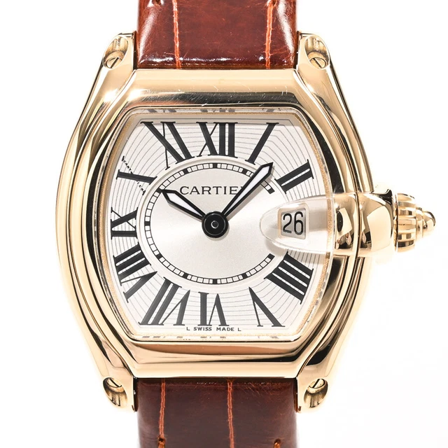 CARTIER Roadster SM W62018Y5 Watches Yellow Gold/Leather belt 14857 Women