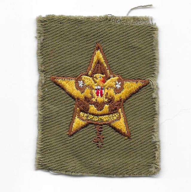 PATCH STAR RANK 1946-1953 STB-1-4-03 Gaze Back Boy Scouts of America ...