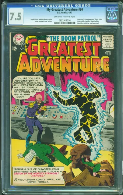 My Greatest Adventure #80 CGC 7.5 DC 1963 1st Doom Patrol! L12 916 cm