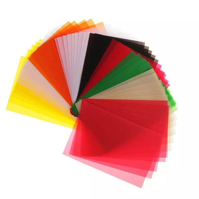 50pcs 15x10cm Coloured Translucent Tracing Papers for DIY Cardmaking
