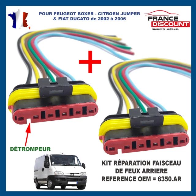 Fiche électrique + Câblage Résistance Chauffage - Réf. 7701048390 / CG-6441.L2 - Compatible Nombreuses Voitures, Garantie 1 An