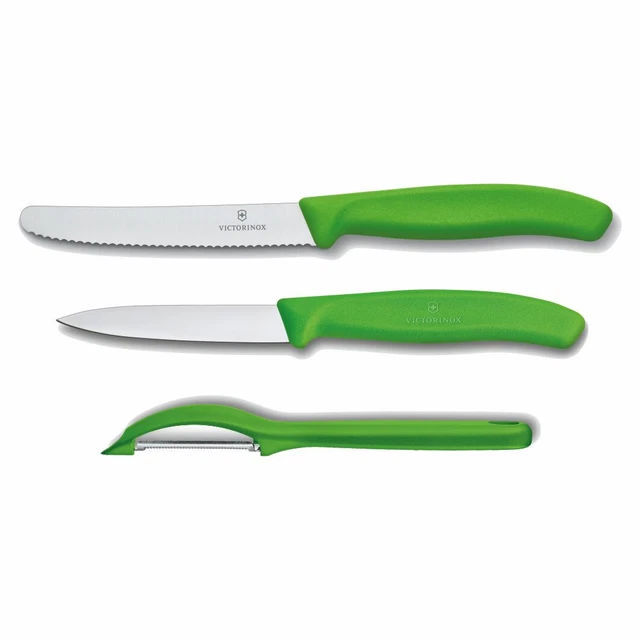 Victorinox Küchenset 3tlg. Gemüsemesser Tomatenmesser Schäler  / grün