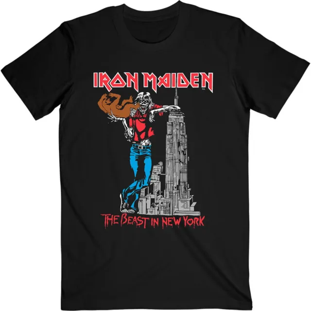 Iron Maiden 'The Beast In New York' (Noir) T-Shirt - NOUVEAU ET OFFICIEL!