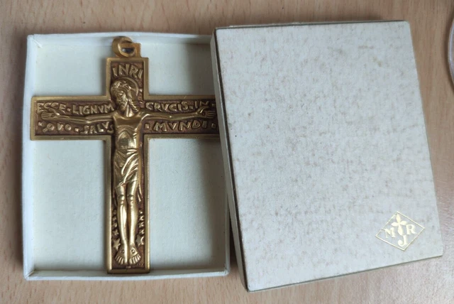 Médaille Bronze Enfant Jésus Agneau Signé Fernand PY Art Déco Années 1930 - Occasion