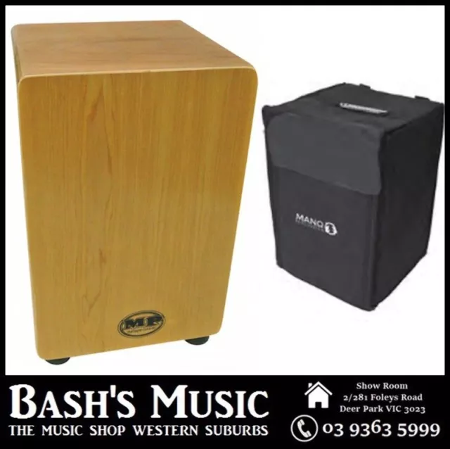 MP Drummers Cajon Maple Veneer with Carry Case ? NEW