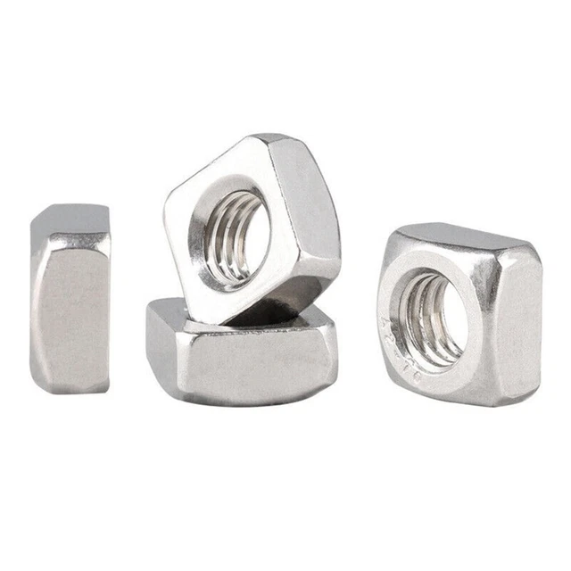 Materiale Alta Qualità M6 A2 ACCIAIO INOX QUADRATO DADO SOTTILE CONFEZIONE ANNI 20