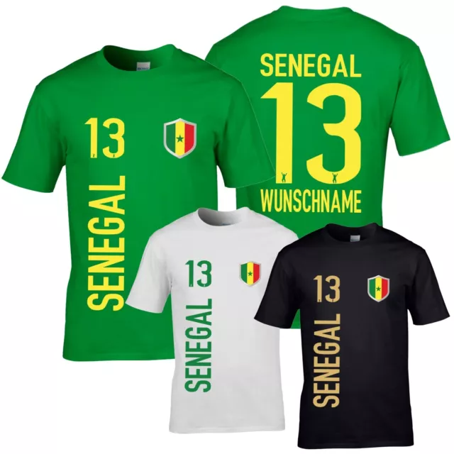 FanShirt SENEGAL Trikot Herren Druck Nummer Name Jersey WM FanShirts4u