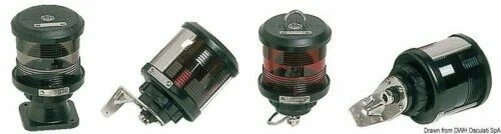 Feu Dhr Rouge 360° 25 W Marque Osculati 11.420.08