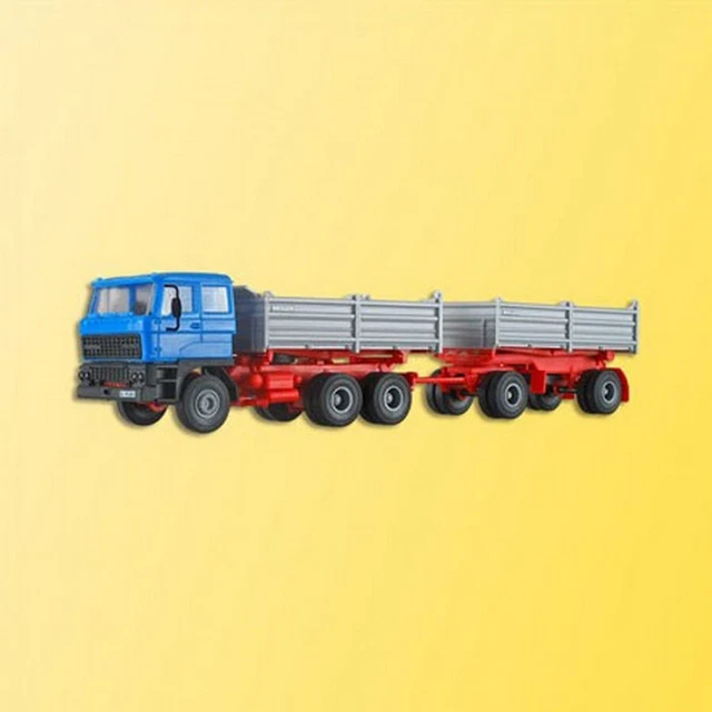 Kibri 15211 - Camion Benne DAF Avec Remorque Benne, Maquette HO (1/87) à Monter