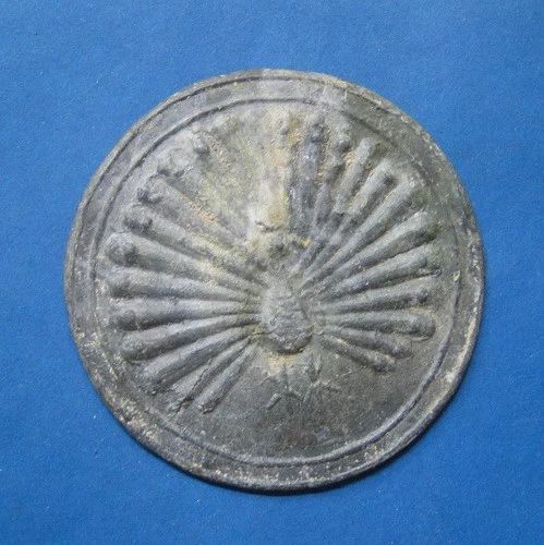 18th circa.-SOUTHEAST ASIA--ANCIENT COIN---FANNED PEACOCK--80 mm.-HEAVY COIN