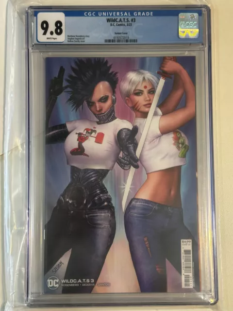 🐱WILDCATS #3 Comic🐱CGC 9.8 MINT!🐱Szerdy Cardstock Variant🐱FREE SHIPPING🐱