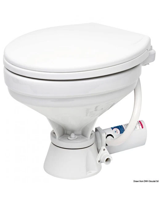WC électrique - lunette large PVC blanc - 12 V