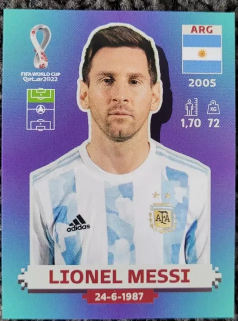 PANINI 2022 FIFA World Cup Stickers - Lionel Messi Sticker Argentina