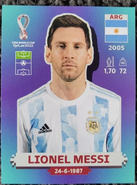 PANINI 2022 FIFA World Cup Stickers - Lionel Messi Sticker Argentina