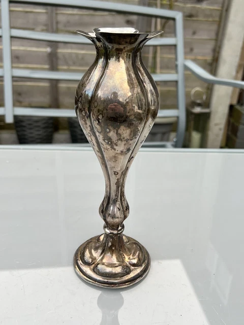 Antico Vaso In Metallo Bianco - Argento?