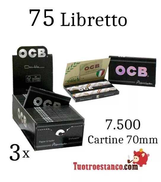 7.500 Papel OCB Doppia Finestra 70mm + 7.500 Filtros OCB 6mm 2