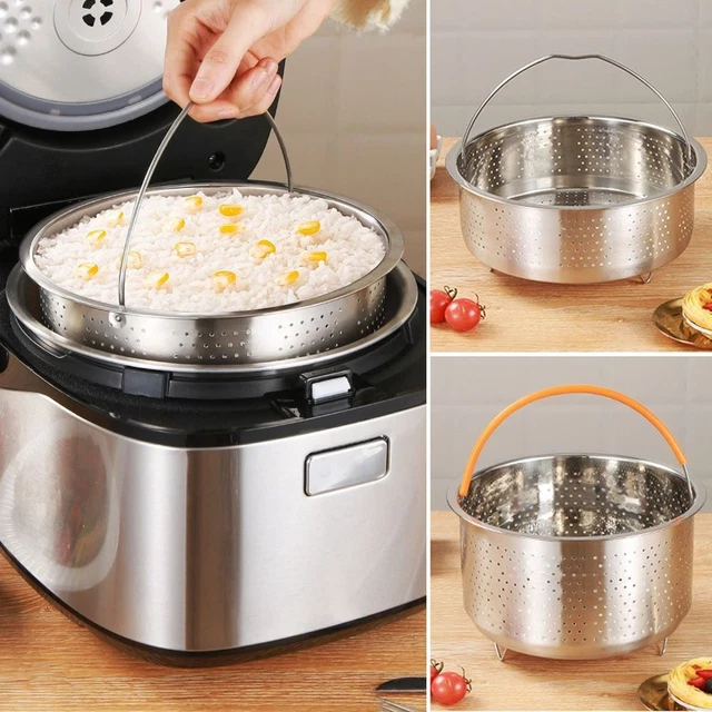 Stainless Steel Food Steamer Basket For Pressure Cooker Utensils Egg Rice  Steaming Grid Pot Drain Basket