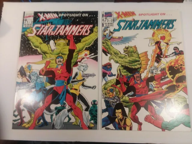 X-Men Spotlight On Starjammers #1 And 2  Marvel Comics 1990 Vf/Nm