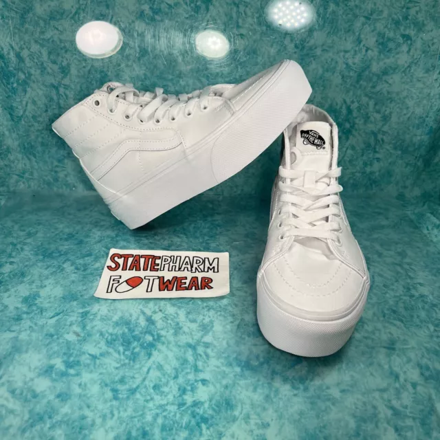 Vans Sk8-Hi Tapered Platform White Women's High Top Skate Shoes Sneakers