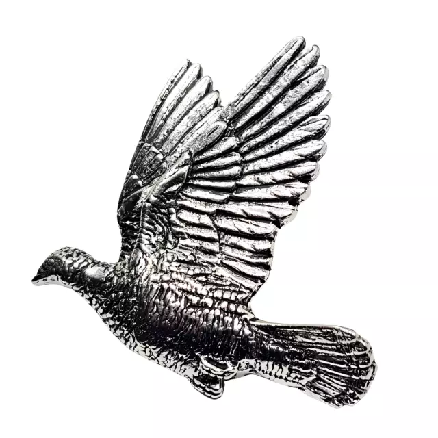 Wood Pigeon Pin Pewter Badge Collared Dove Bird Brooch Tie Lapel Pin A R Brown