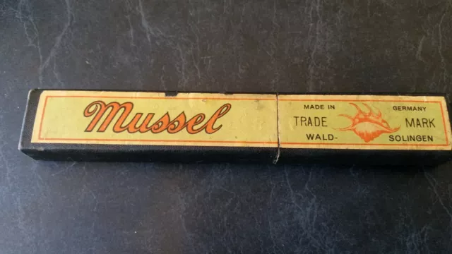 vintage mussel straight razor made in germany by solingen shaving barbershop