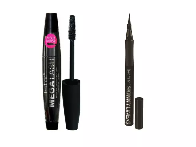 Technic Mega Wimpern volumisierende schwarze Mascara Plus dünne Augenfutter Stift flüssig