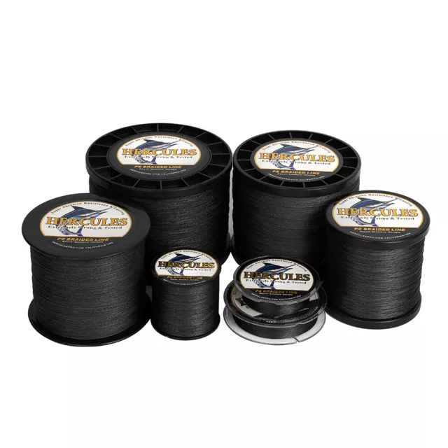 HERCULES 100M-2000M 6lb-300lb Noir ligne de pêche tressée PE Braid Fishing Line