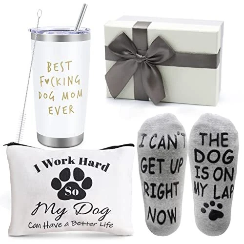 Best Dog Mom Gifts,20 OZ Wine Tumbler Unique Gifts Idea Dog Mom Gifts-White
