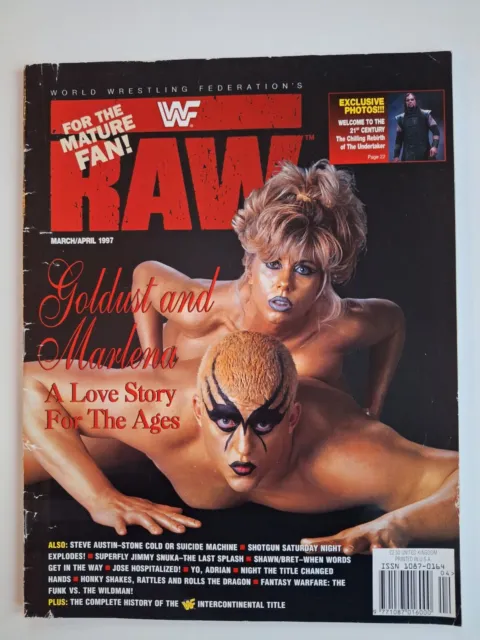WWF Raw Magazine March / April - Goldust With Poster WWE