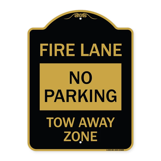 Designer Series - No Parking Tow-Away Zone Heavy Gauge Aluminum