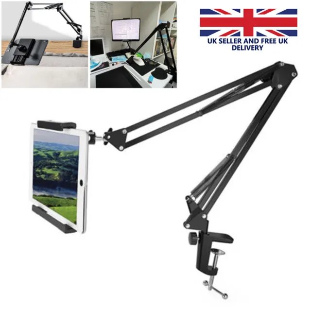 360° Flexible Lazy Bed Desk Phone Holder Long Arm Tablet Stand Mount Universal