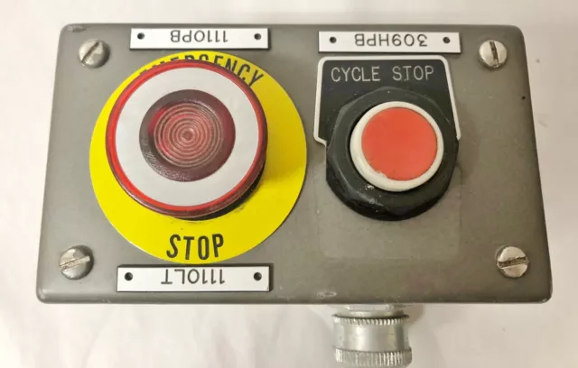 Emergency Illuminated Emergency Stop Control Station Metal Enclosure #9356