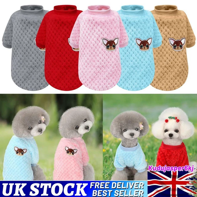 Pet Dog Fleece Winter Warm Jumper Jacket Coat Sweater Puppy Cat Clothes Apparel
