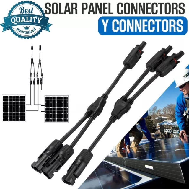 Solar Panel Y Branch Cable Waterproof Connection Adapter Connector Extension AUS