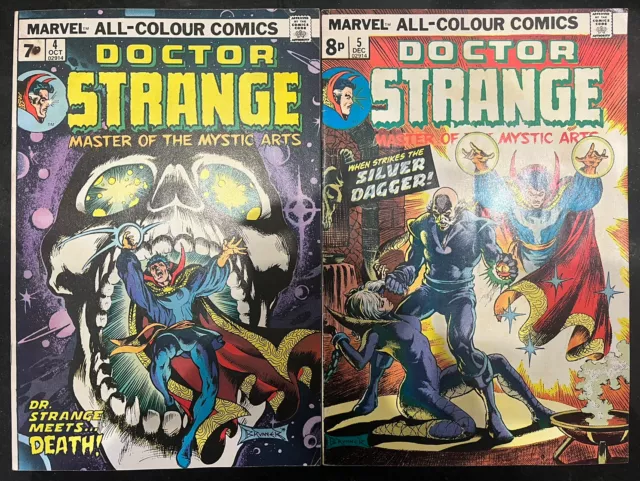 Marvel Comics Doctor Strange #4 & 5 1974 1st Print High Grades Bronze Age VFN