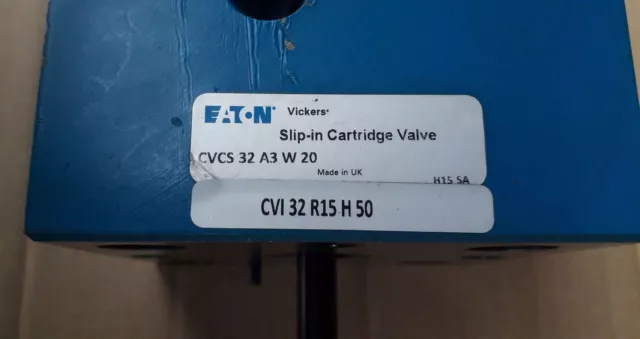 Válvula de cartucho deslizante Eaton Vickers CVCS 32 A3 W 20