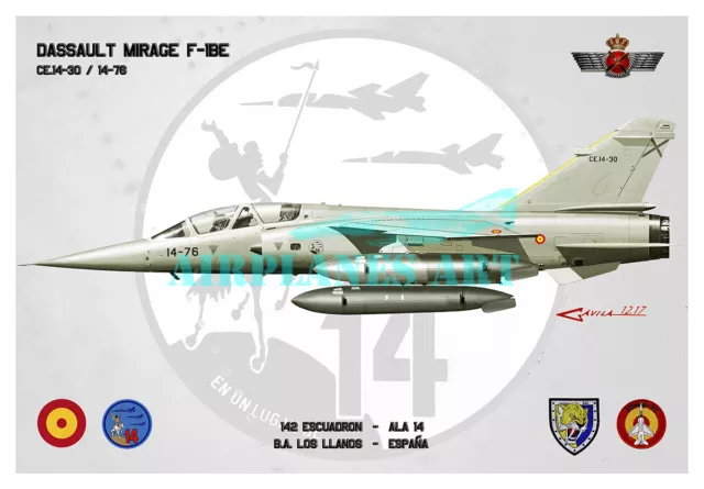 Mirage F-1B Aviation Art Spanish Air Force Ejército del Aire España Spain Print