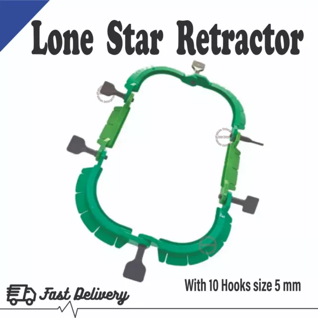 Lone Star Veterinary Ring Retractor With 10 Hooks Surigal Instruments