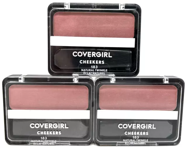 (3) Covergirl Cheekers Blush Sealed 0.12 oz Each 183 - Natural Twinkle