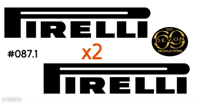 Pirelli x2 Premium quality  Small sticker decal