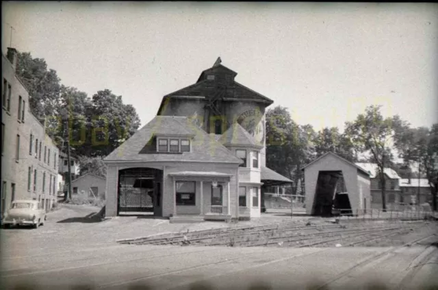 DH Delaware & Hudson / Saratoga Coal & Oil Buildings - Vintage Railroad Negative